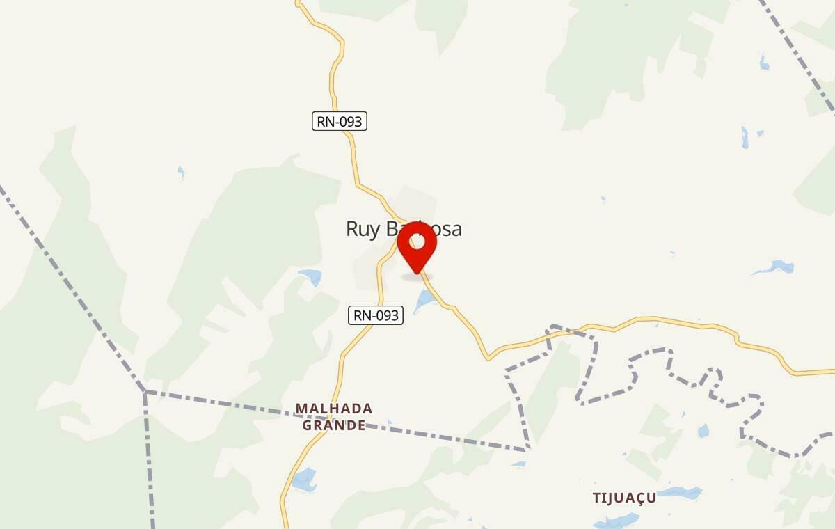 Mapa de Ruy Barbosa no Rio Grande do Norte