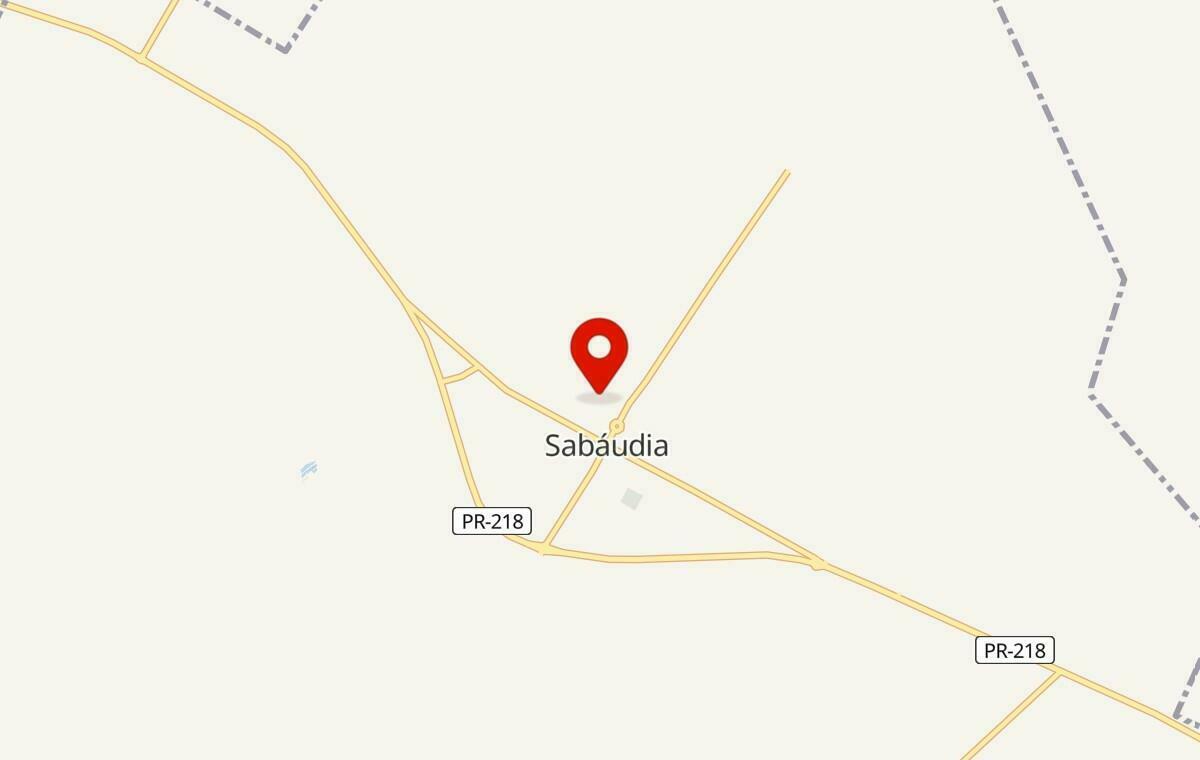 Mapa de Sabáudia no Paraná