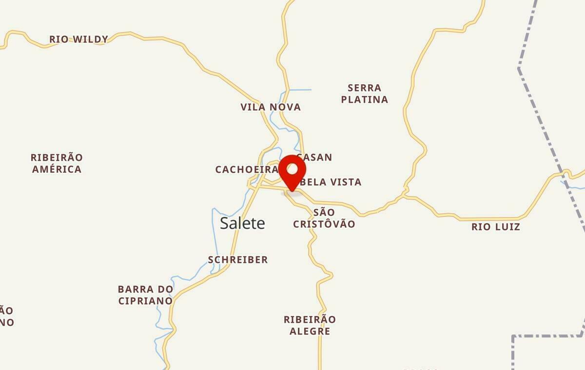 Mapa de Salete em Santa Catarina