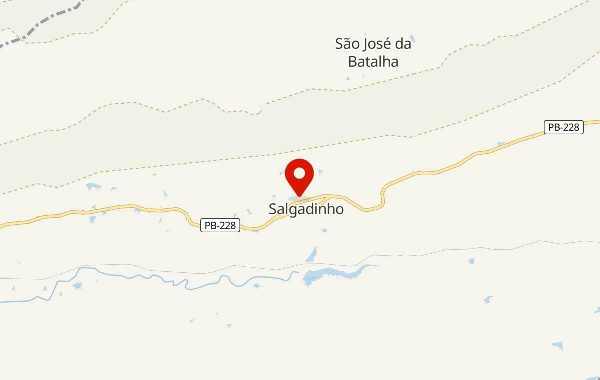 Mapa de Salgadinho na Paraíba