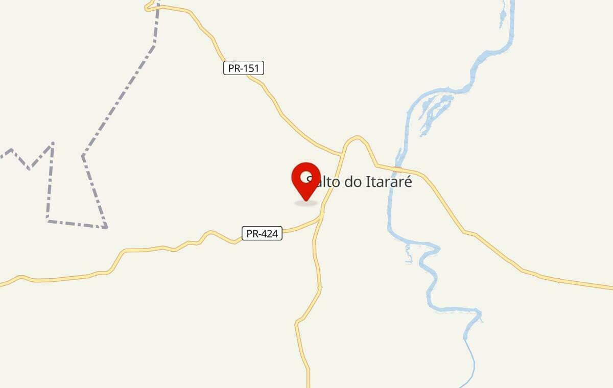 Mapa de Salto do Itararé no Paraná