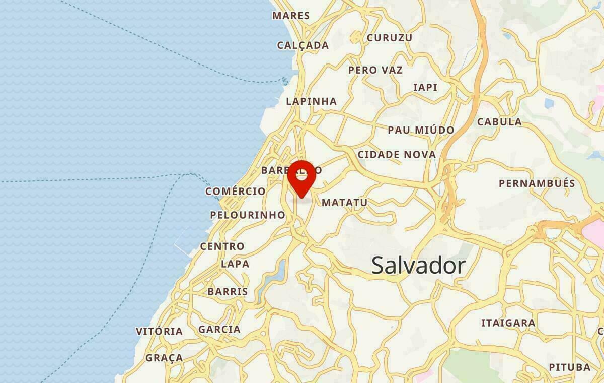 Mapa de Salvador na Bahia