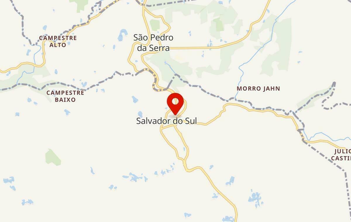 Mapa de Salvador do Sul no Rio Grande do Sul