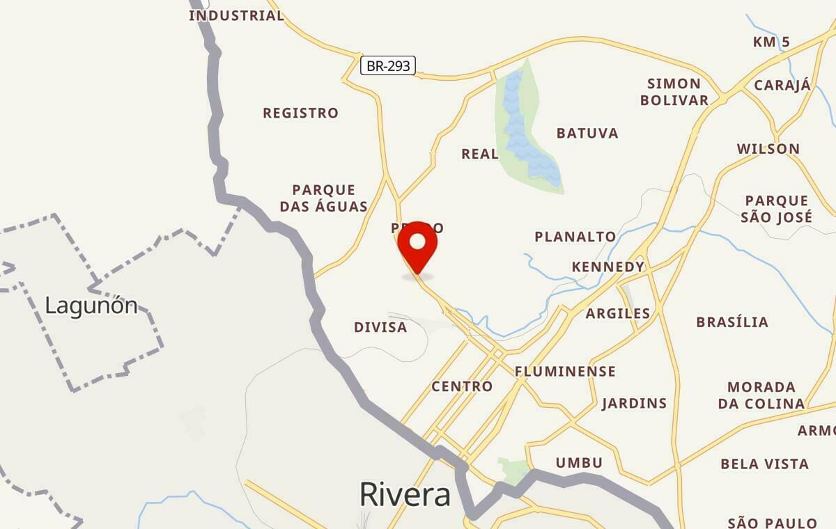 Mapa de Sant'Ana do Livramento no Rio Grande do Sul