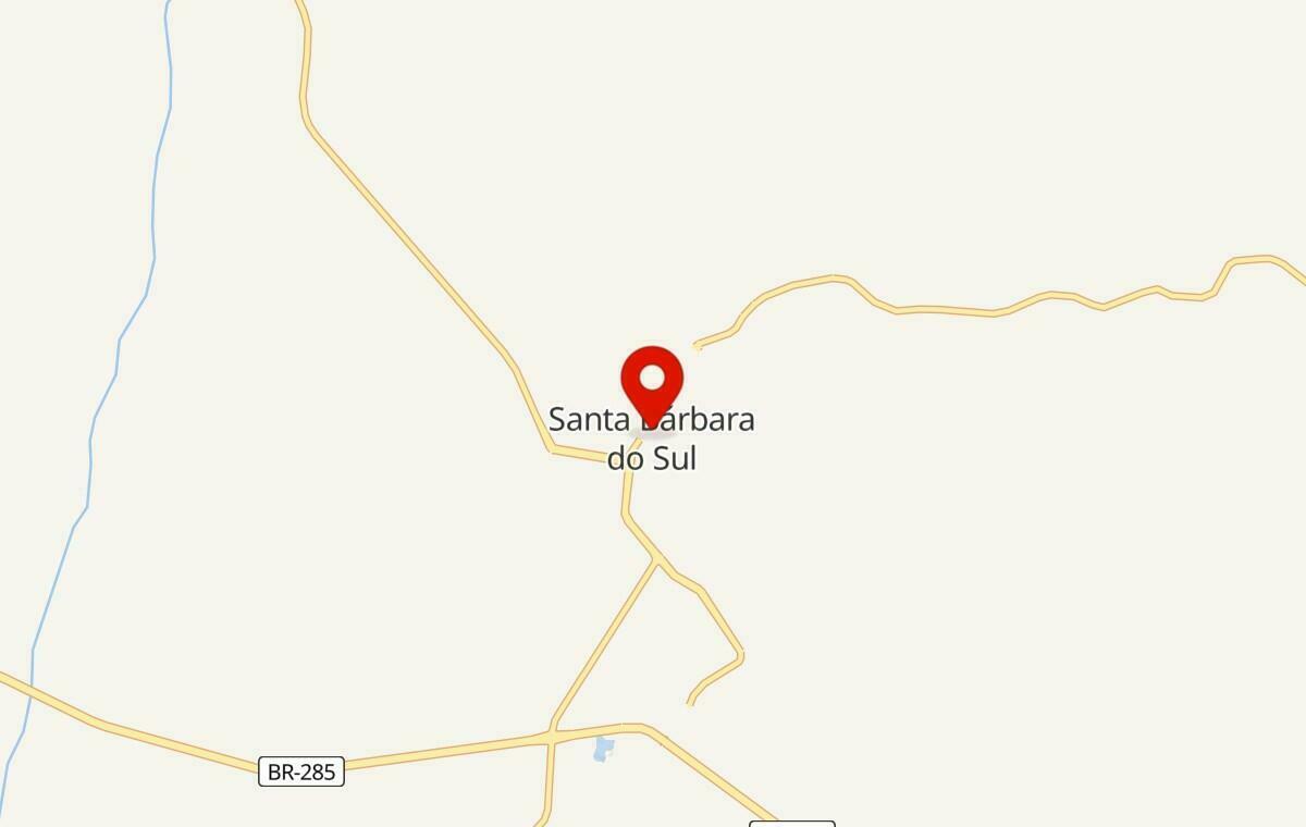 Mapa de Santa Bárbara do Sul no Rio Grande do Sul