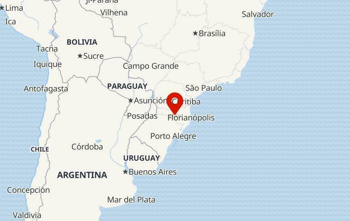 Mapa em Santa Catarina