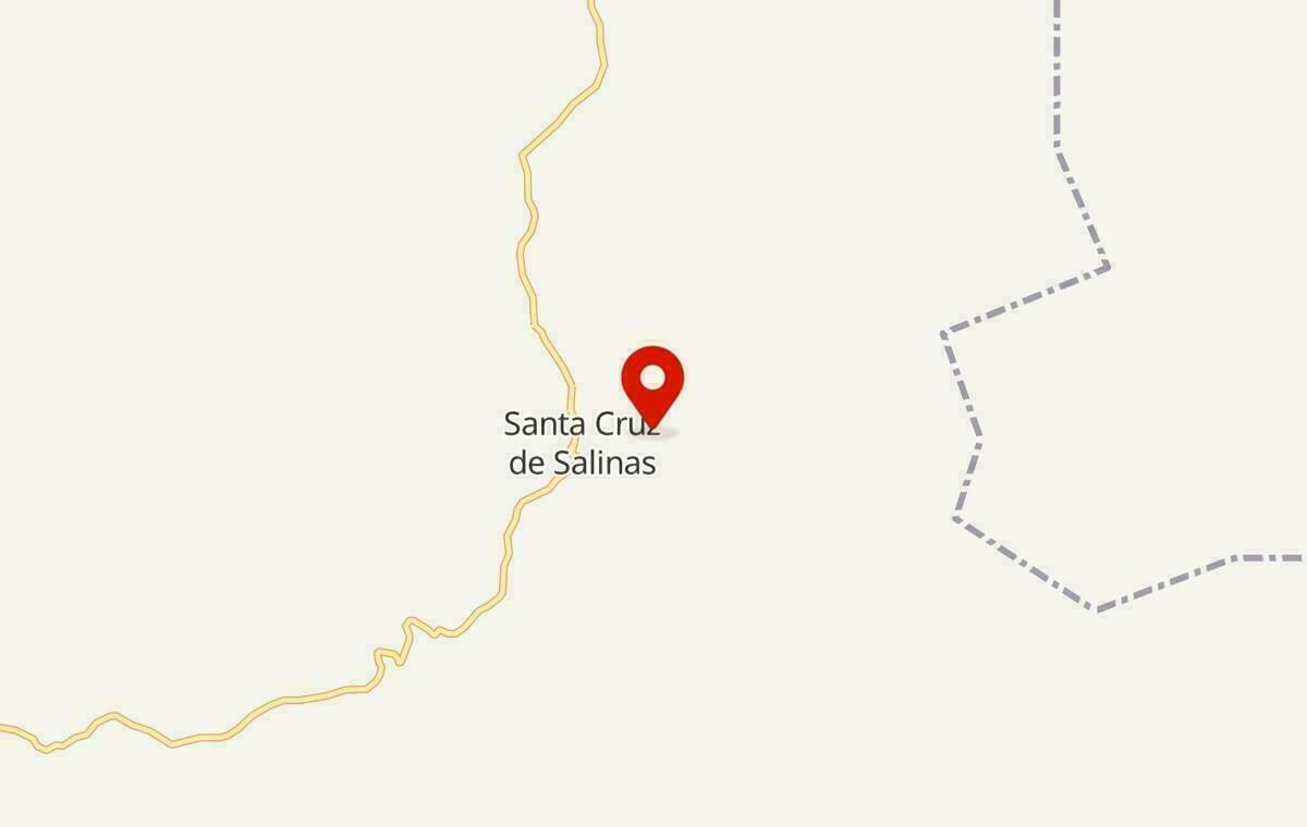 Mapa de Santa Cruz de Salinas em Minas Gerais