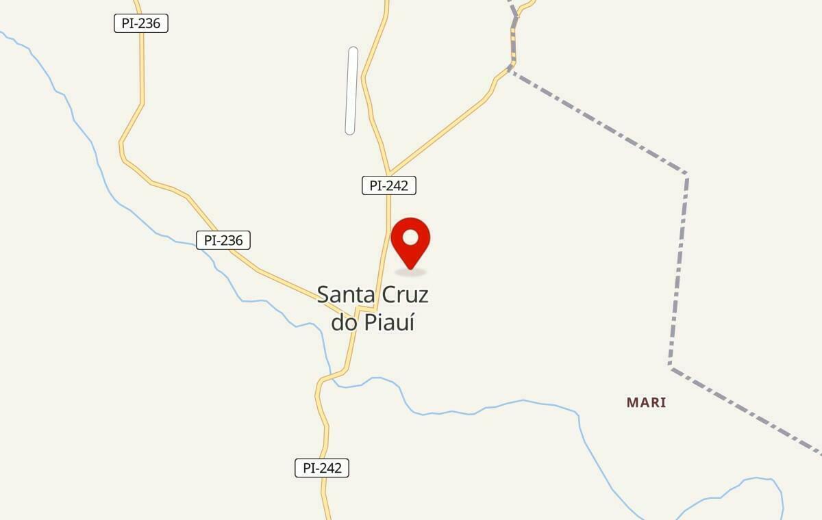 Mapa de Santa Cruz do Piauí no Piauí