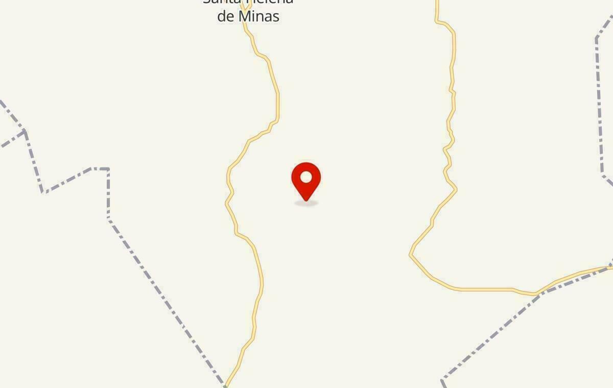 Mapa de Santa Helena de Minas em Minas Gerais