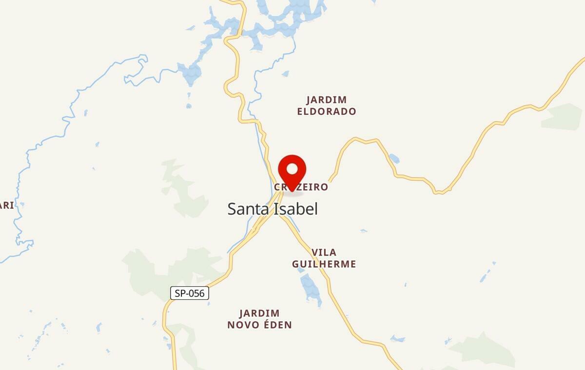 Mapa de Santa Isabel em São Paulo