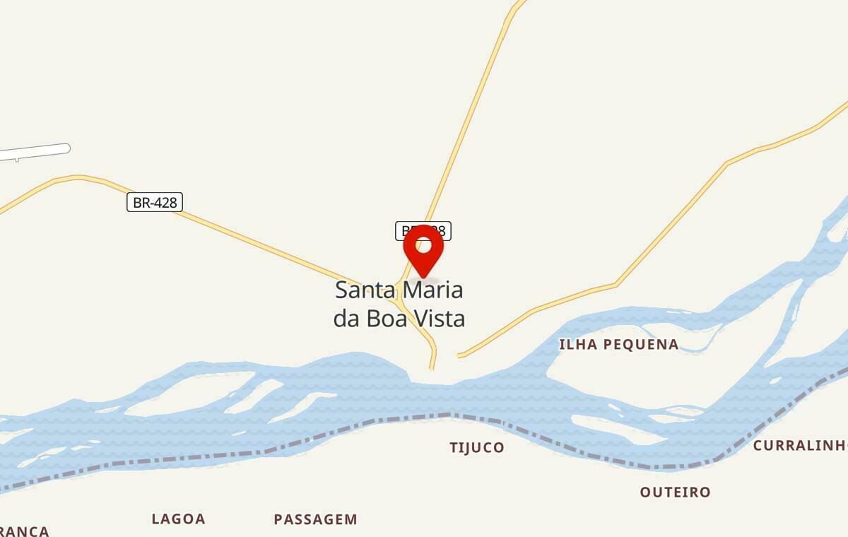 Mapa de Santa Maria da Boa Vista em Pernambuco