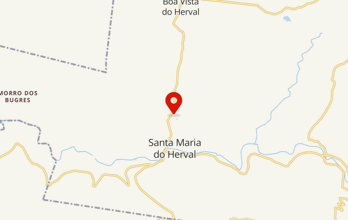 Mapa de Santa Maria do Herval no Rio Grande do Sul