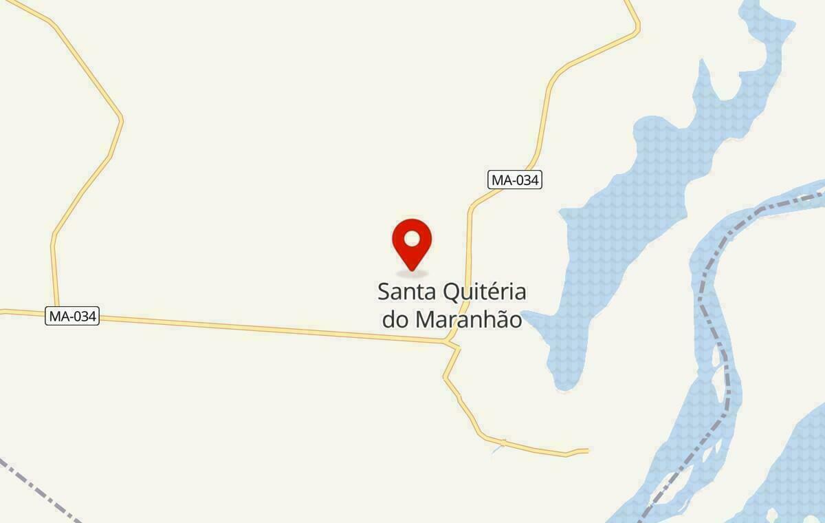 Mapa de Santa Quitéria do Maranhão no Maranhão