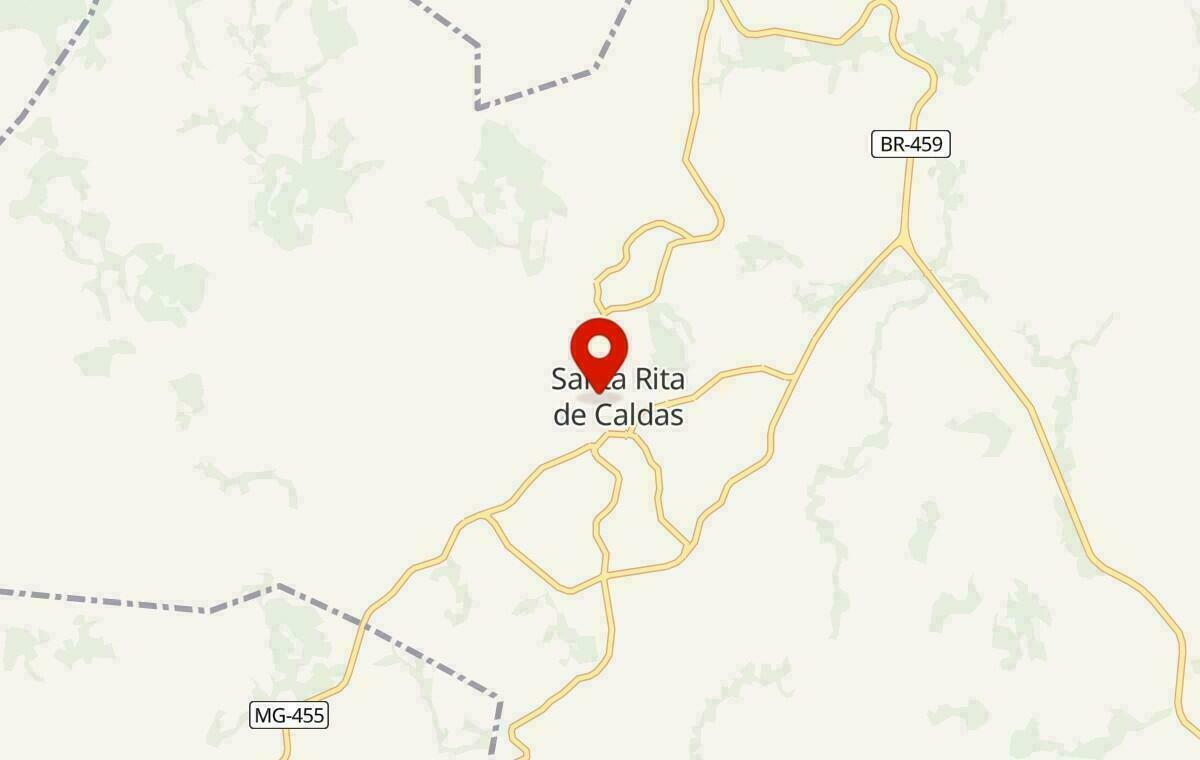 Mapa de Santa Rita de Caldas em Minas Gerais