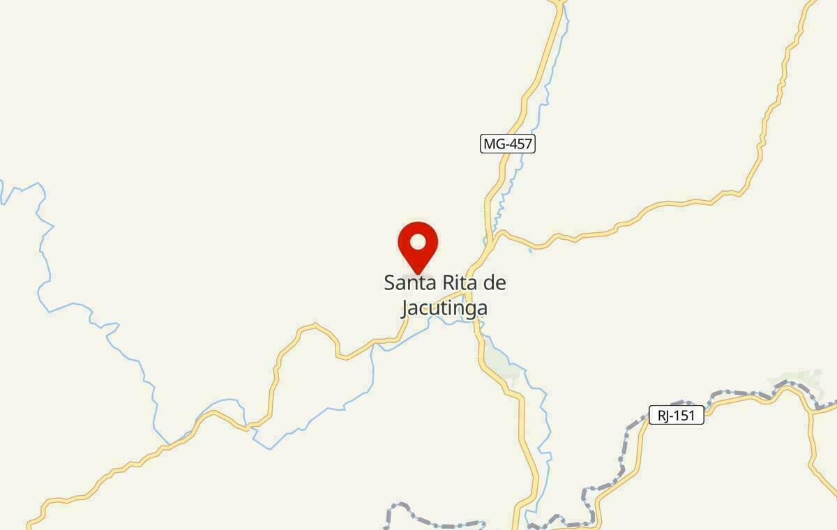 Mapa de Santa Rita de Jacutinga em Minas Gerais