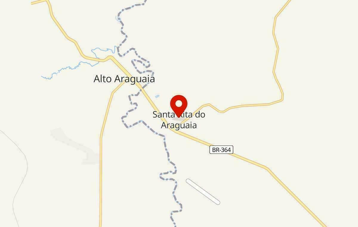 Mapa de Santa Rita do Araguaia em Goiás