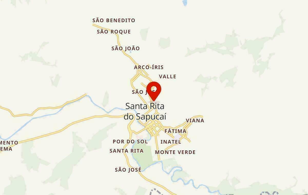Mapa de Santa Rita do Sapucaí em Minas Gerais