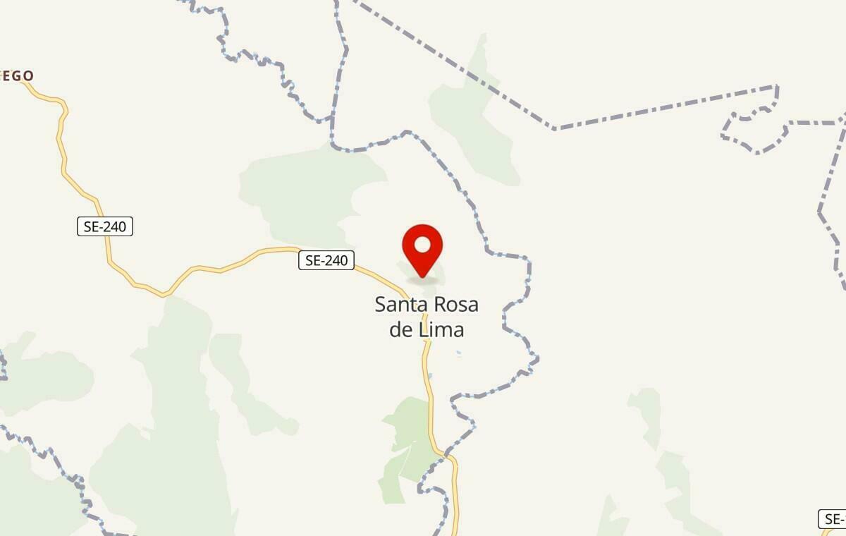 Mapa de Santa Rosa de Lima em Sergipe