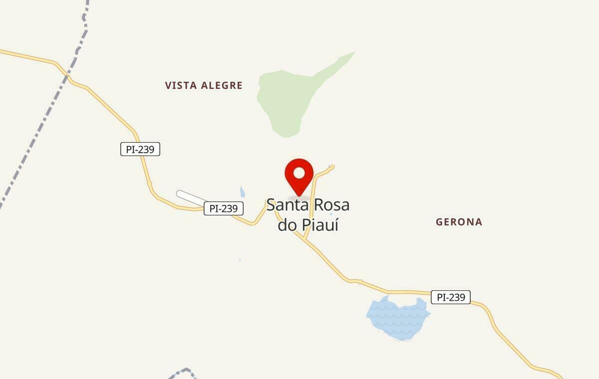 Mapa de Santa Rosa do Piauí no Piauí