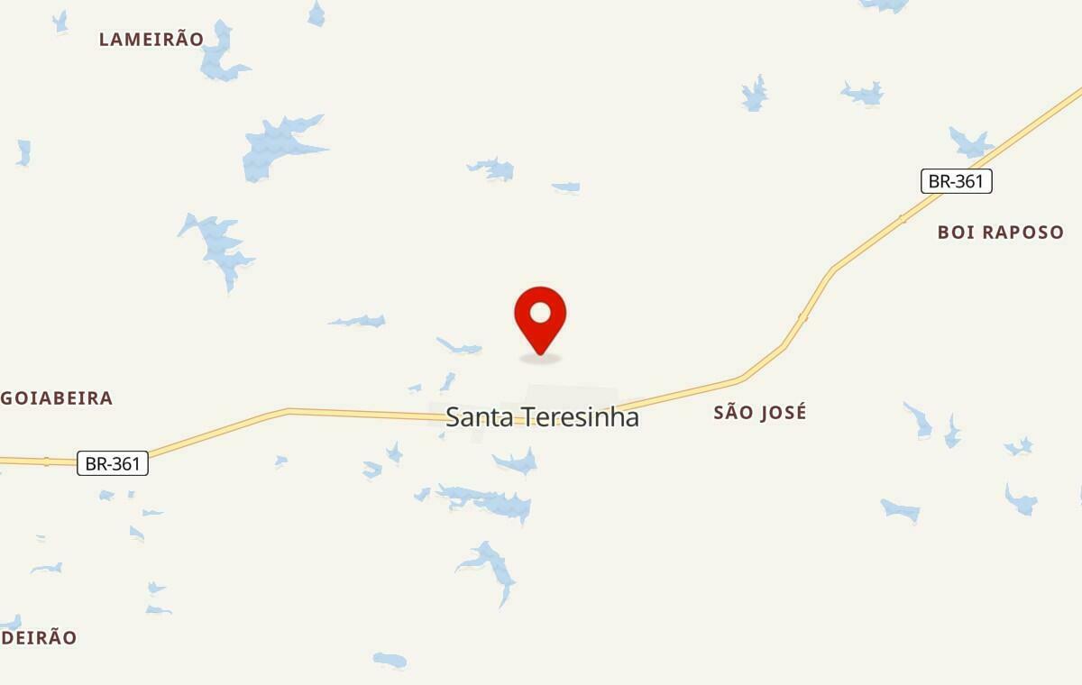 Mapa de Santa Teresinha na Paraíba