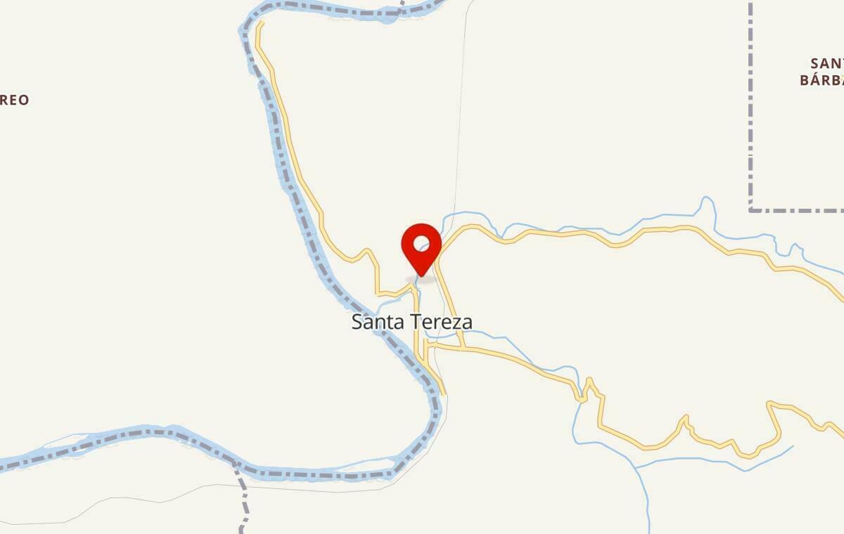 Mapa de Santa Tereza no Rio Grande do Sul