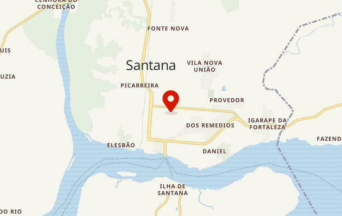 Mapa de Santana no Amapá