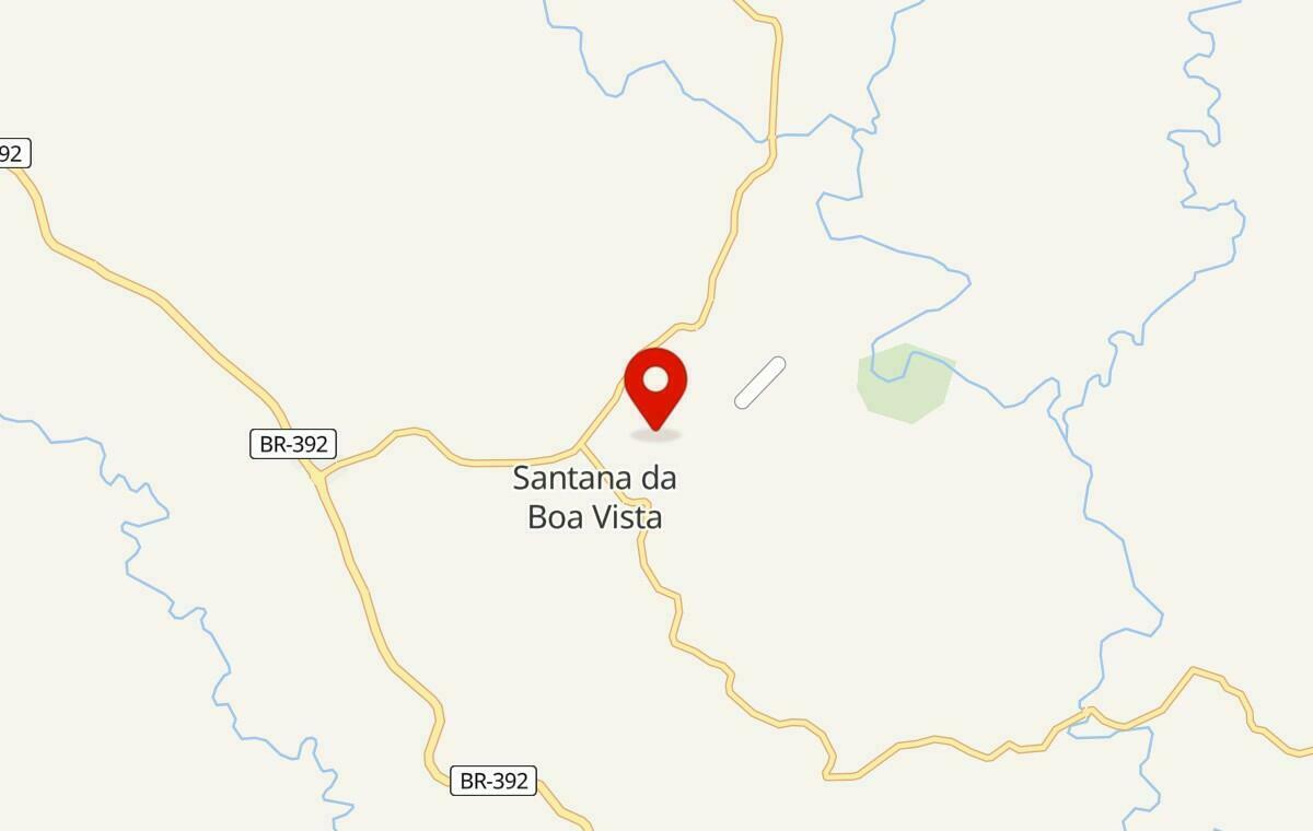 Mapa de Santana da Boa Vista no Rio Grande do Sul