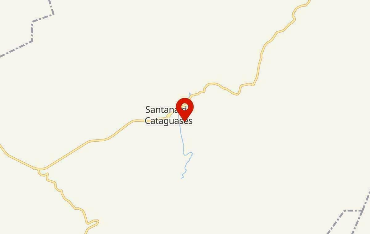 Mapa de Santana de Cataguases em Minas Gerais