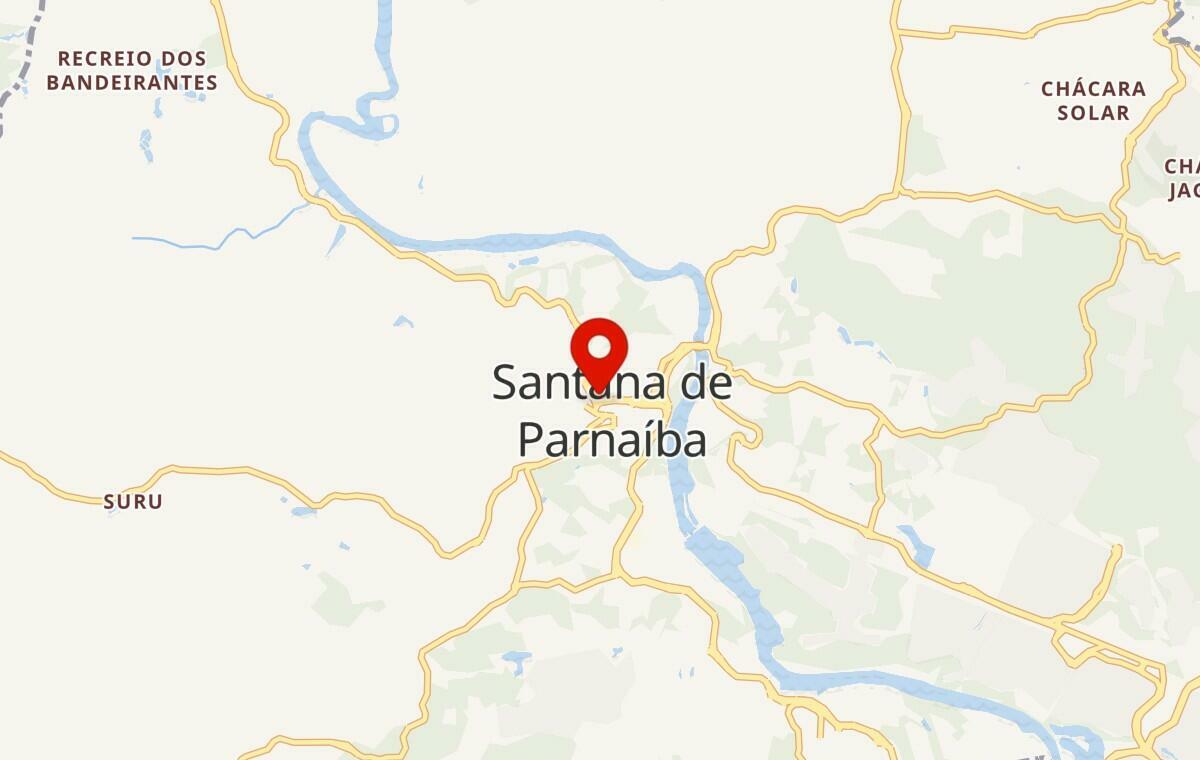 Mapa de Santana de Parnaíba em São Paulo
