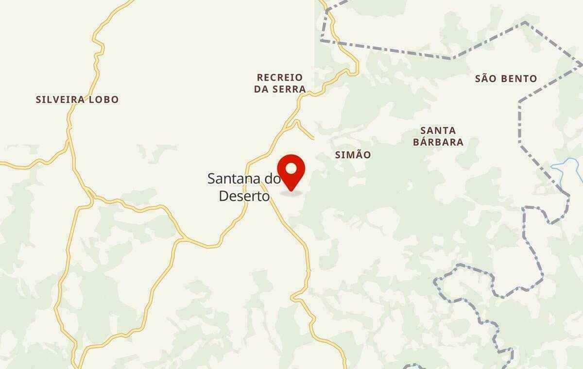 Mapa de Santana do Deserto em Minas Gerais