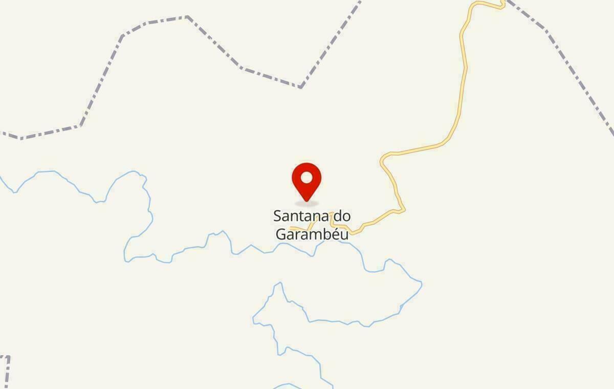 Mapa de Santana do Garambéu em Minas Gerais