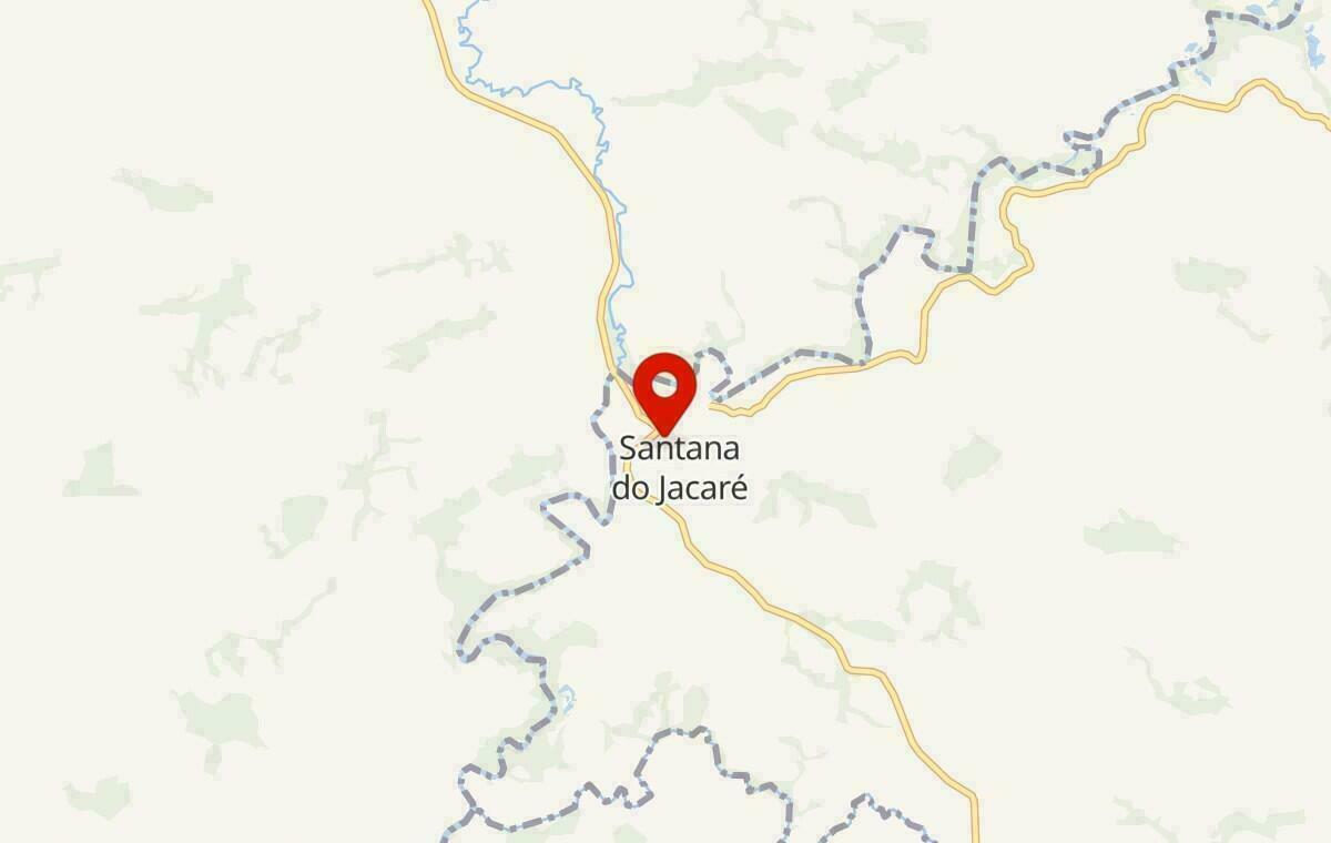 Mapa de Santana do Jacaré em Minas Gerais