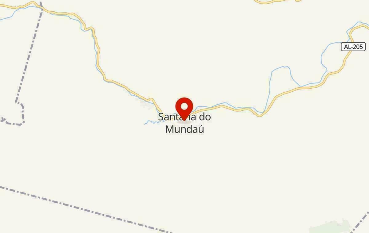 Mapa de Santana do Mundaú em Alagoas