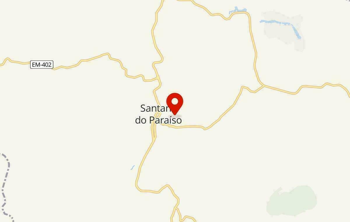 Mapa de Santana do Paraíso em Minas Gerais