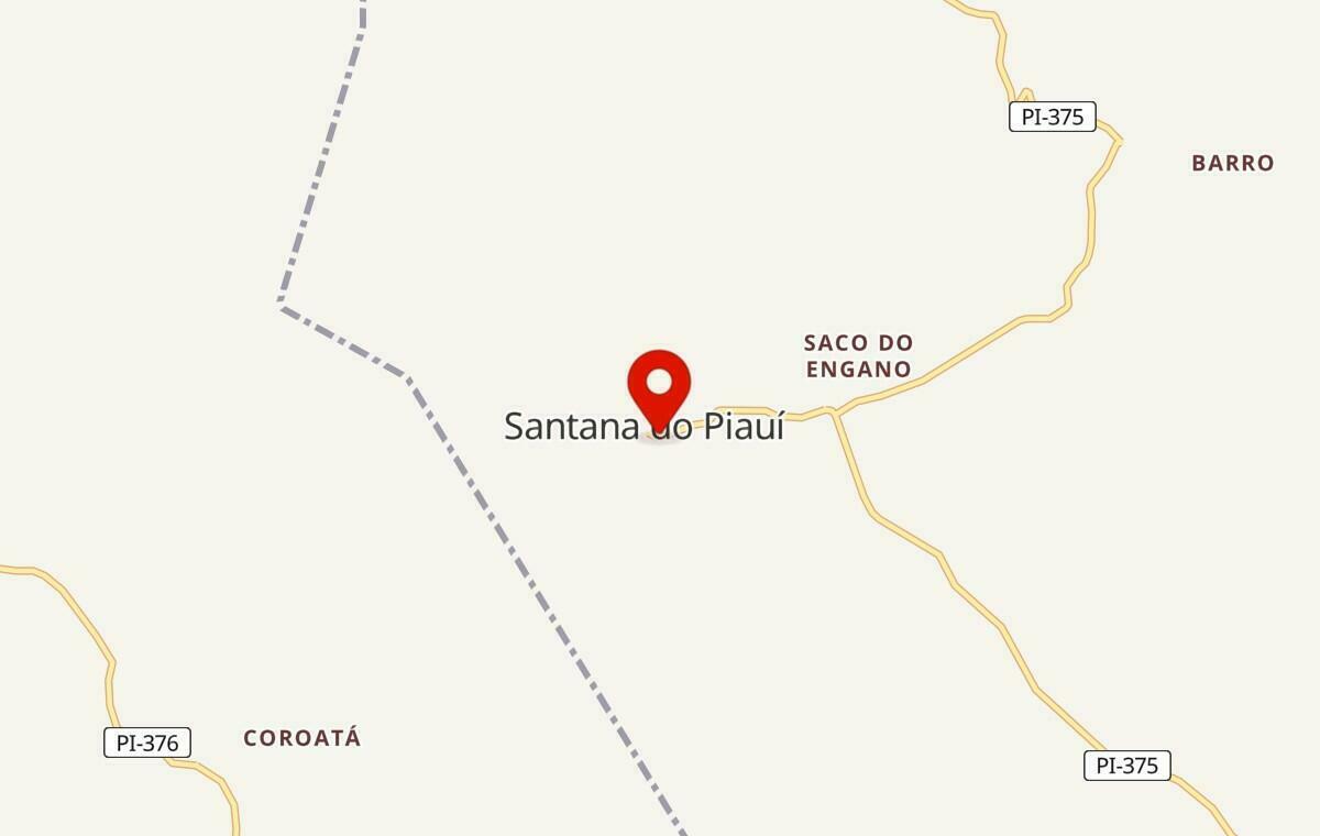 Mapa de Santana do Piauí no Piauí