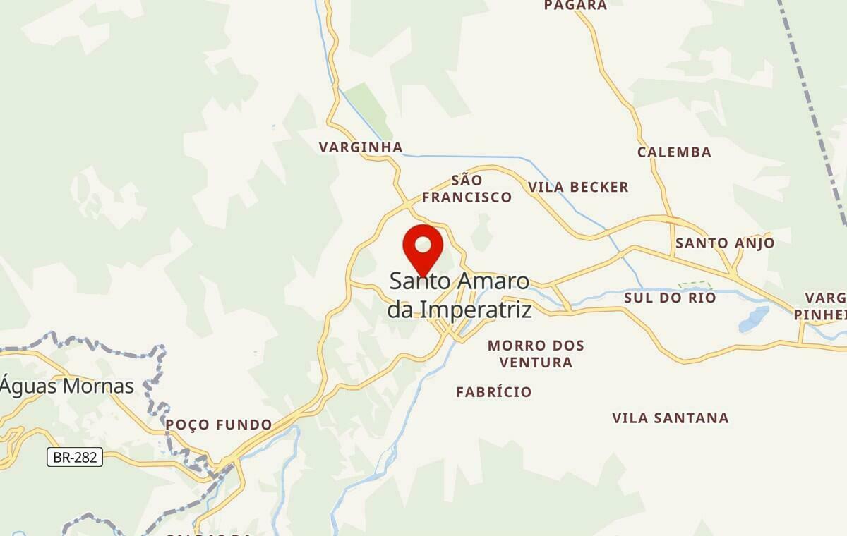Mapa de Santo Amaro da Imperatriz em Santa Catarina