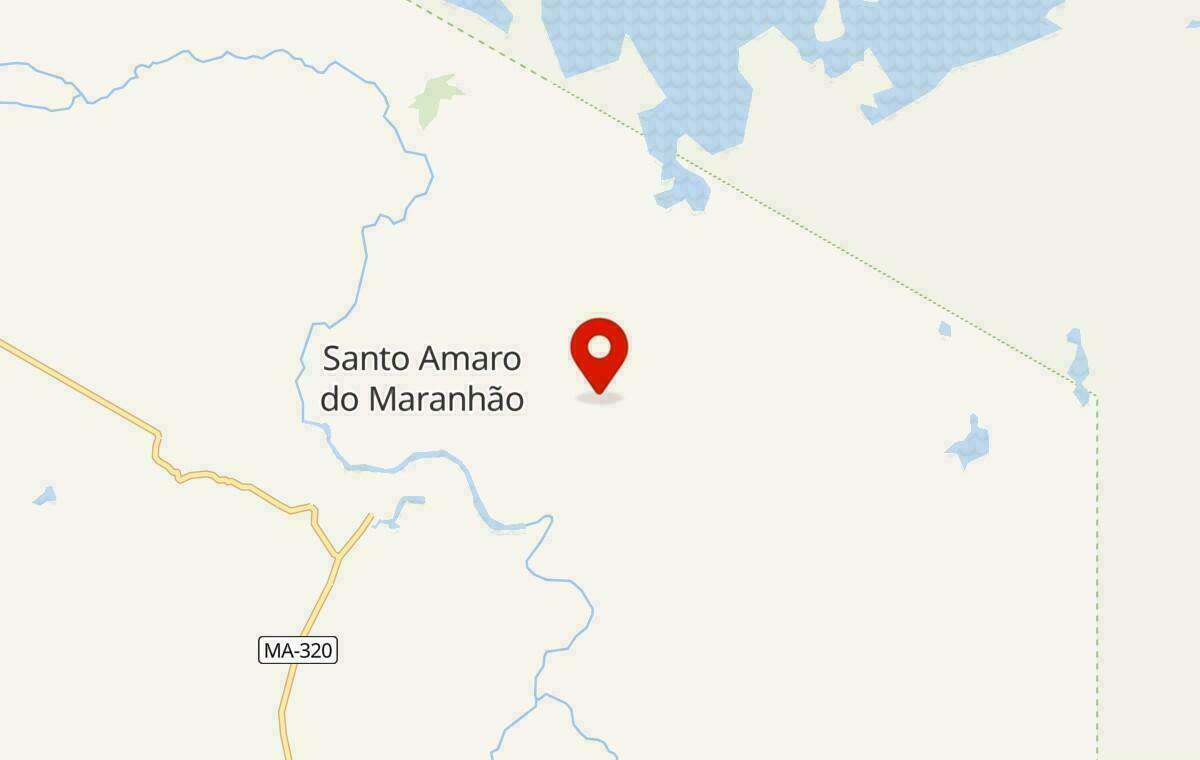 Mapa de Santo Amaro do Maranhão no Maranhão