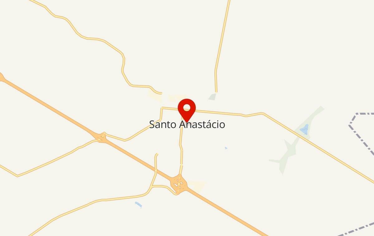 Mapa de Santo Anastácio em São Paulo