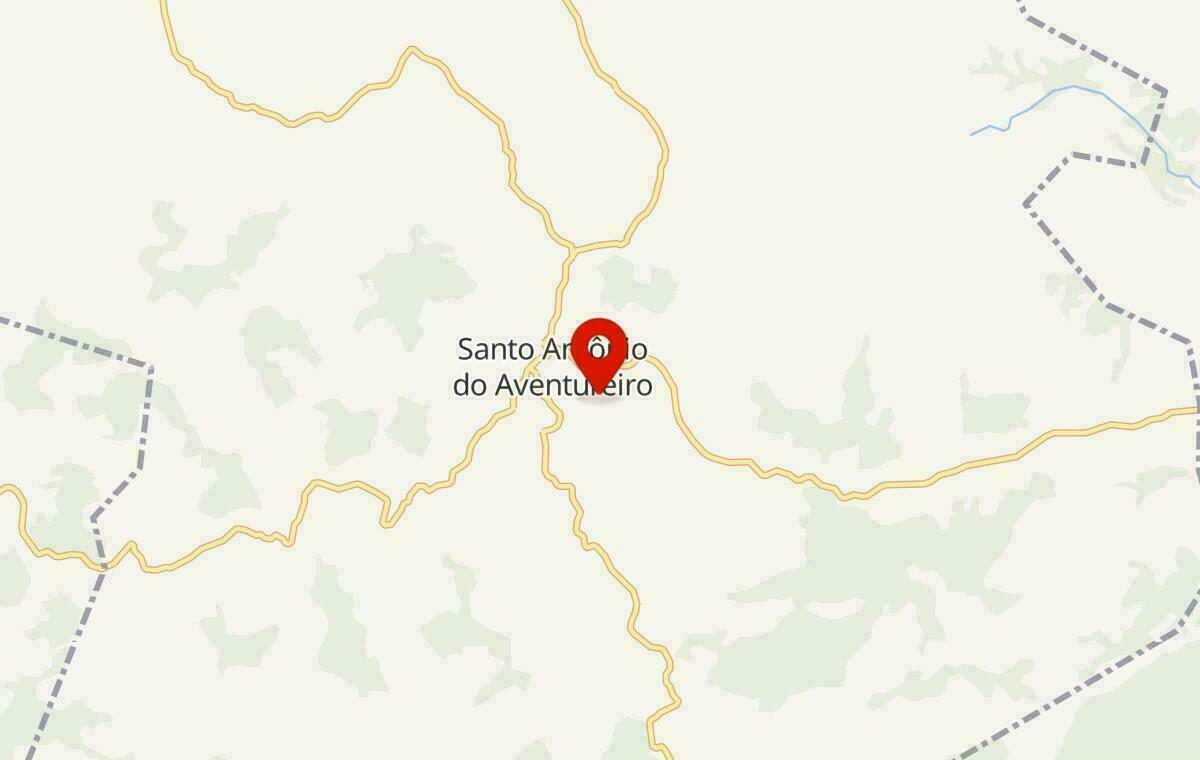Mapa de Santo Antônio do Aventureiro em Minas Gerais