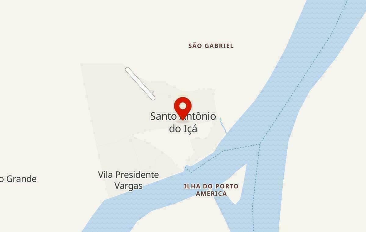 Mapa de Santo Antônio do Içá no Amazonas