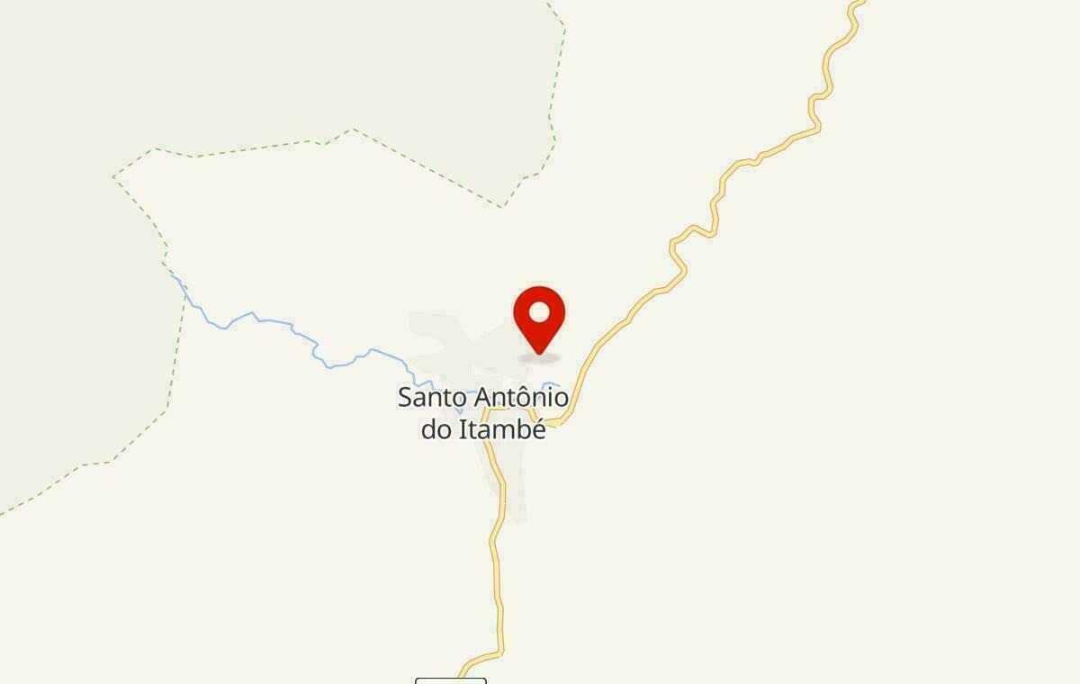 Mapa de Santo Antônio do Itambé em Minas Gerais