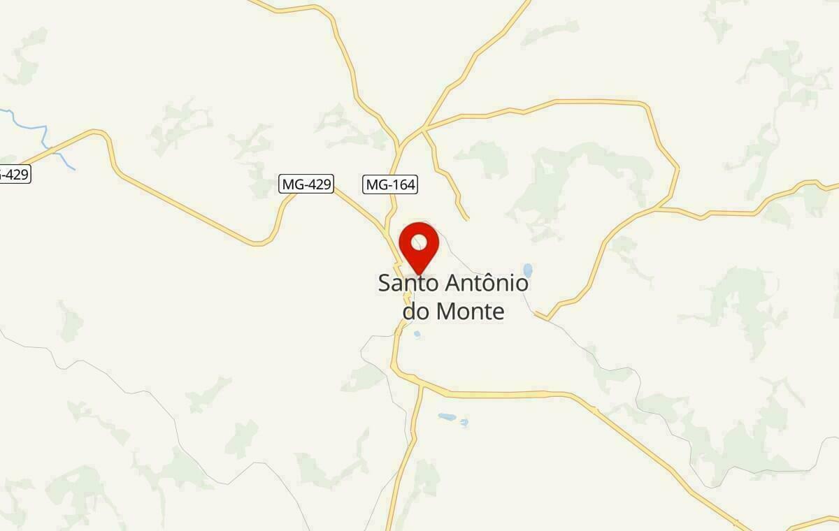 Mapa de Santo Antônio do Monte em Minas Gerais