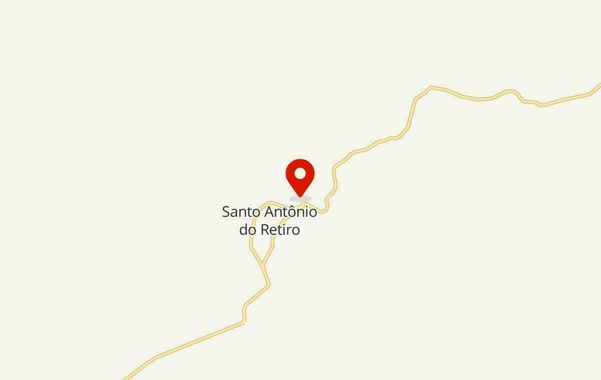 Mapa de Santo Antônio do Retiro em Minas Gerais