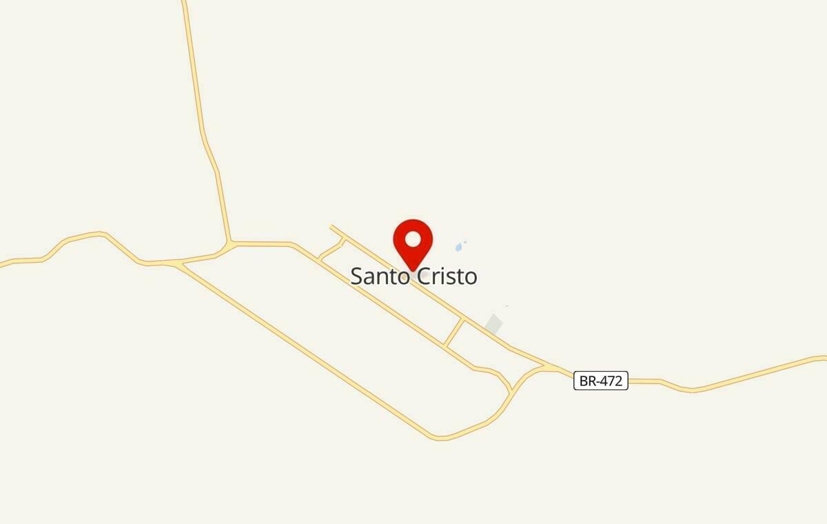 Mapa de Santo Cristo no Rio Grande do Sul