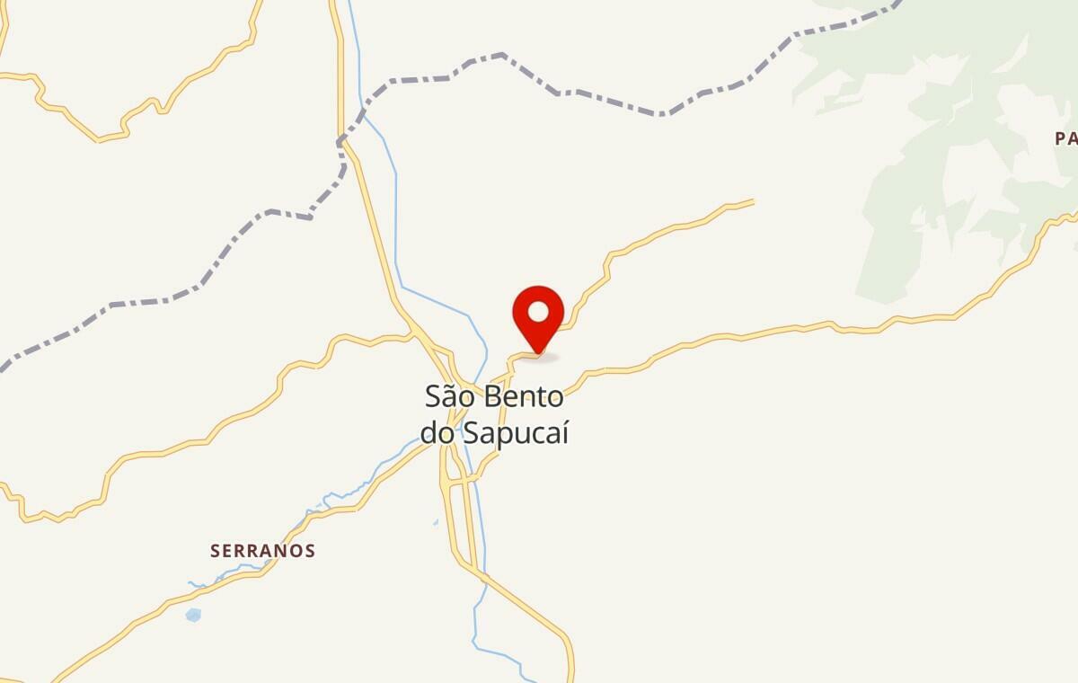 Mapa de São Bento do Sapucaí em São Paulo