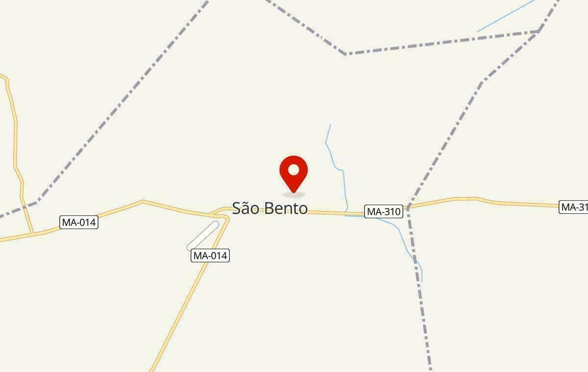 Mapa de São Bento no Maranhão