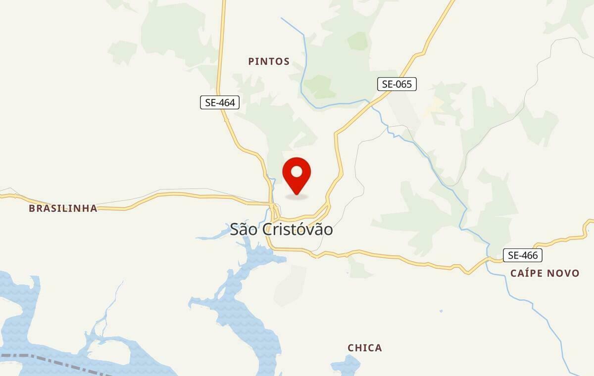 Mapa de São Cristóvão em Sergipe