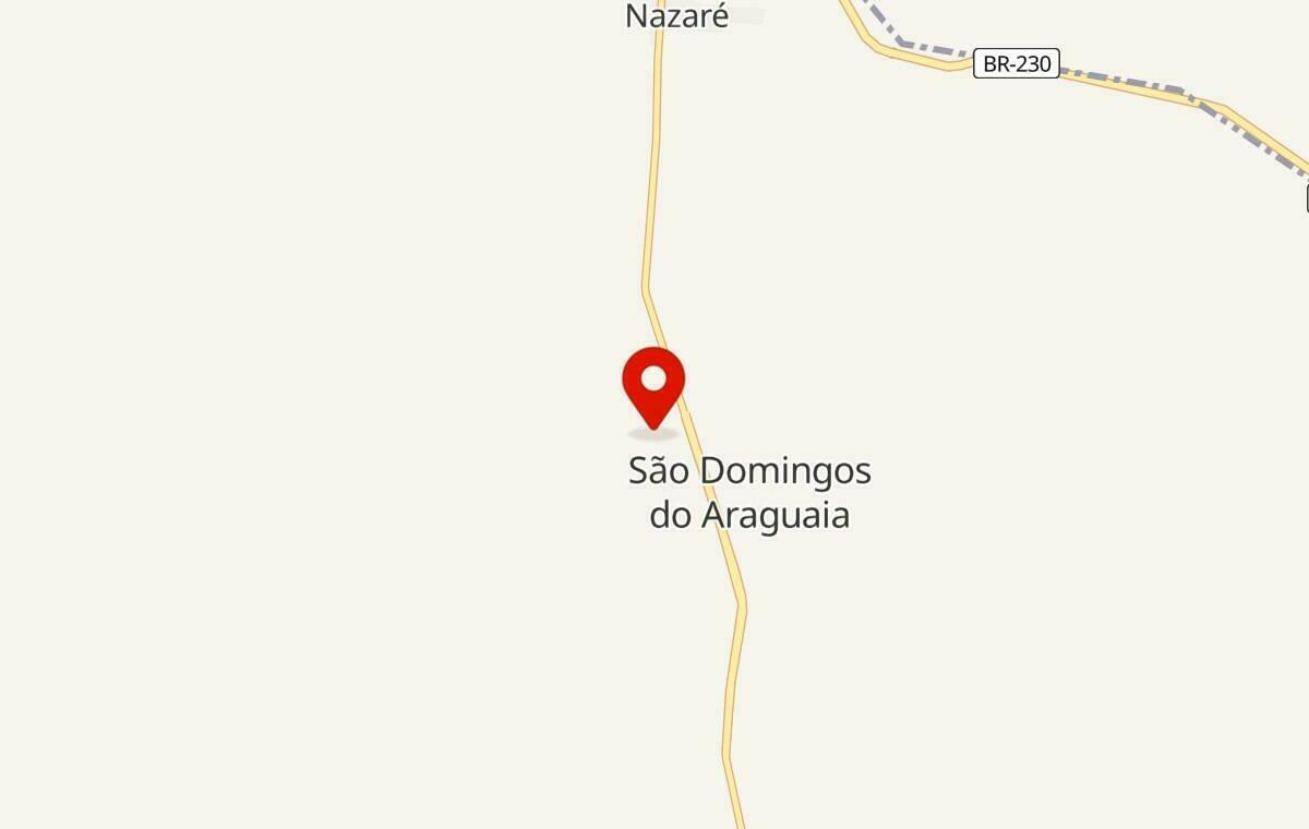 Mapa de São Domingos do Araguaia no Pará
