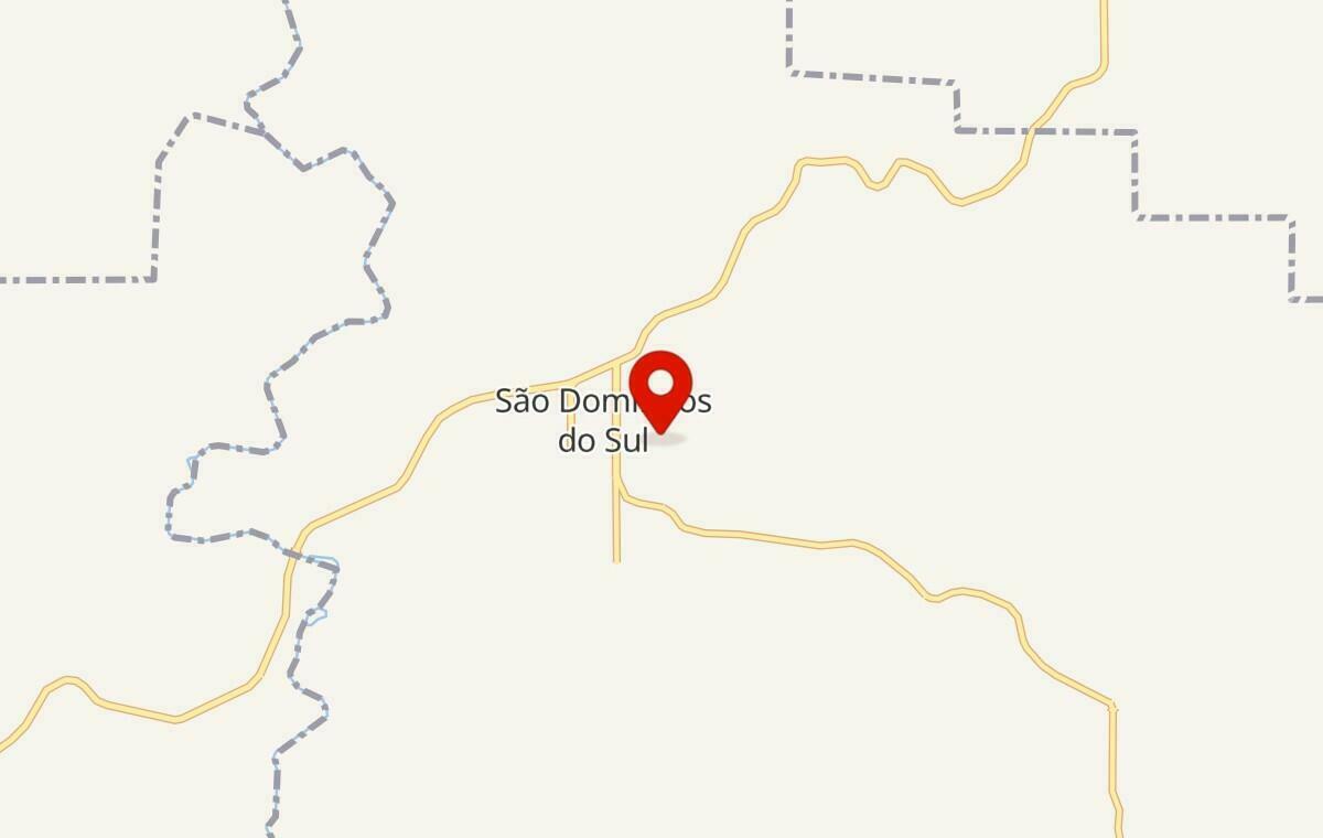 Mapa de São Domingos do Sul no Rio Grande do Sul