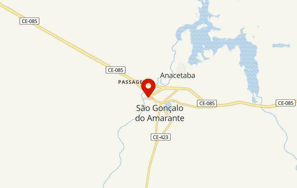 Mapa de São Gonçalo do Amarante no Ceará